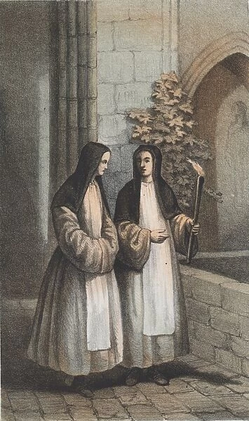 Two Nuns. Two nuns, circa 1850. (Photo by Hulton Archive / Getty Images)