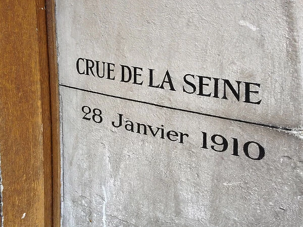 18 Rue de Bellechasse, 75007 Paris - Floods, 28  /  01  /  1910 - Writing in a building