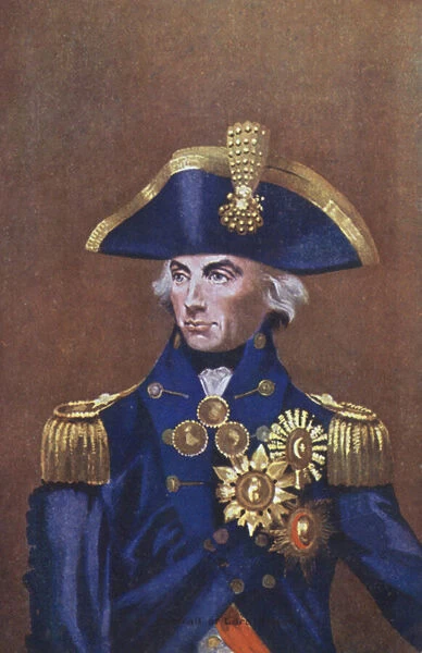 Admiral Lord Nelson, portrait (colour litho)