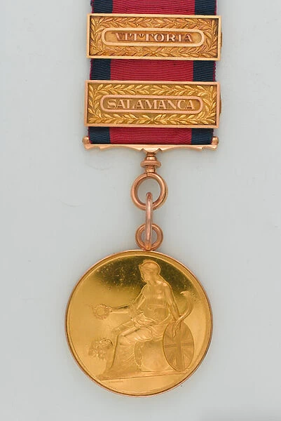 Army Gold Medal with two clasps: Salamanca and Vittoria, Major General Sir John Ormsby Vandeleur (metal)
