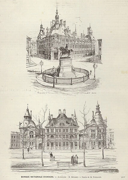 Banque Nationale d Anvers (engraving)