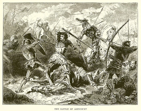 The battle of Agincourt (engraving)