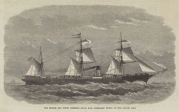 The British and North American Royal Mail Steam-Ship Russia, of the Cunard Line (engraving)