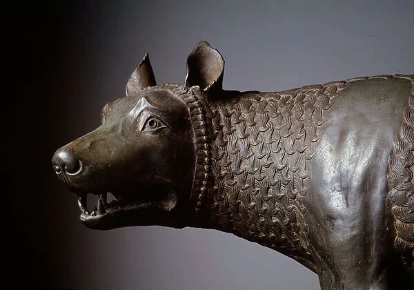 Capitoline Wolf (detail of the head) - Bronze sculpture, 450-430 BC