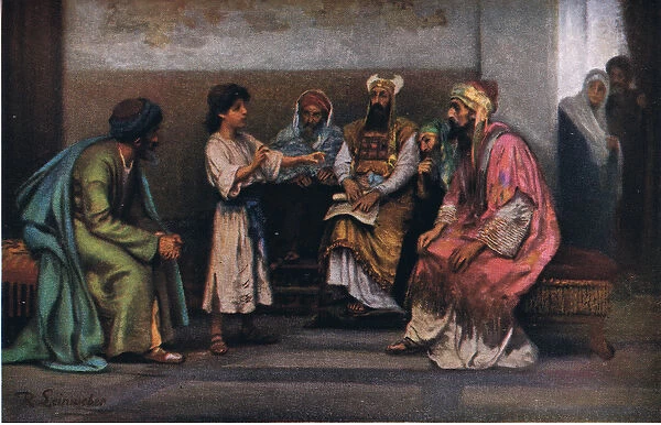 Christ with the doctors in the temple, from Hulbert