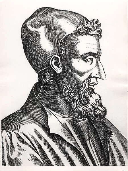 Claudius Galenus of Pergamum (c. 131-c. 201) (engraving) (b  /  w photo)
