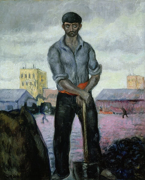 Coal Miner at the Port, 1930 (oil on canvas)