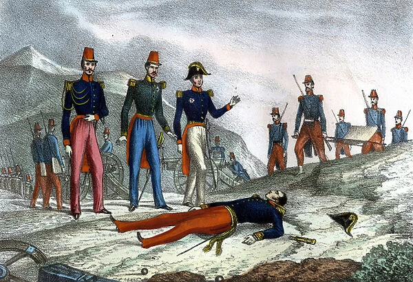 Conquest of Algeria. Death of General Danremont during the capture of Constantine