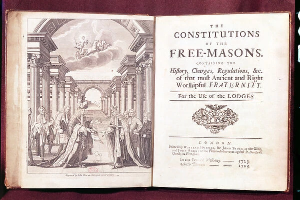 The Constitutions of the Freemasons by Dr James Anderson (c