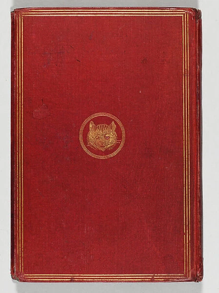 Cover of the first edition of Alice in Wonderland by Lewis Carroll, 1865 (cloth-bound volume)