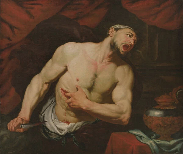 The Death of Cato of Utica (oil on canvas)