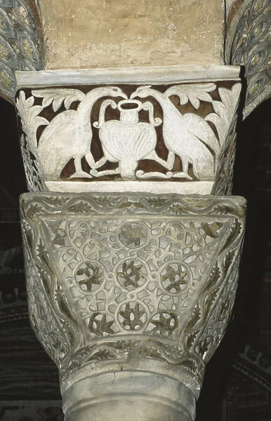 Decorated capital from the interior