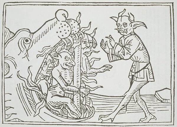The Devil Belial before the Gates of Hell, from Das Buch Belial