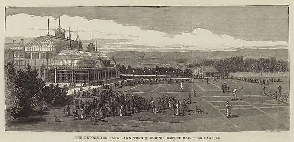 The Devonshire Park Lawn Tennis Ground, Eastbourne (engraving)