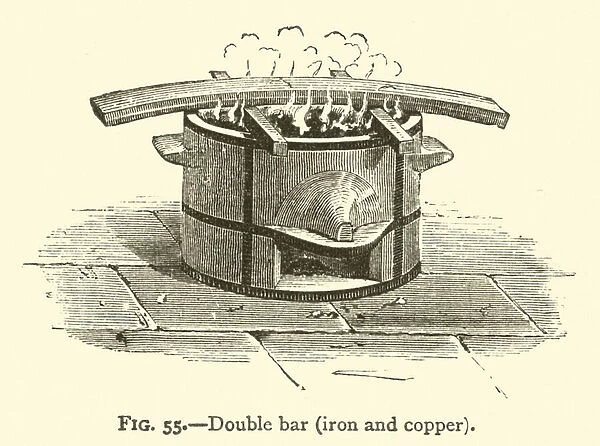 Double bar, iron and copper (engraving)