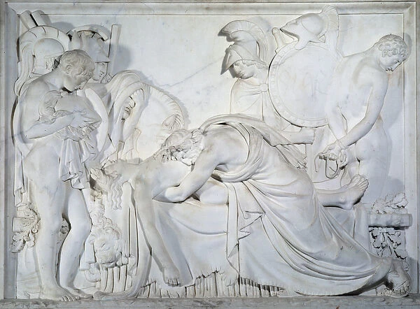 Evandre Mourning the Death of Pallas (marble low relief)