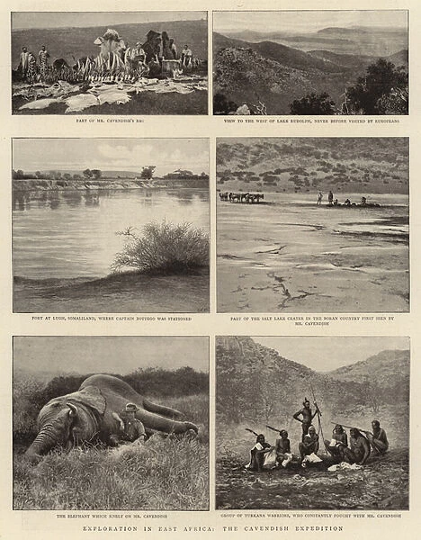 Exploration in East Africa, the Cavendish Expedition (b  /  w photo)