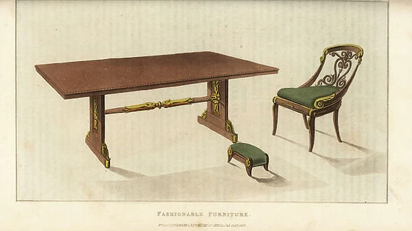 Fashionable furniture, Regency era