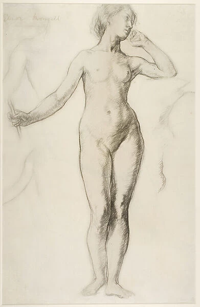 Female Nude Standing, c. 1897 (chalk on paper)