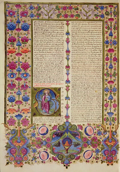 Fol. 232v Second Letter from St. Paul to the Apostles, from the Borso d Este Bible. Vol 2 (vellum)