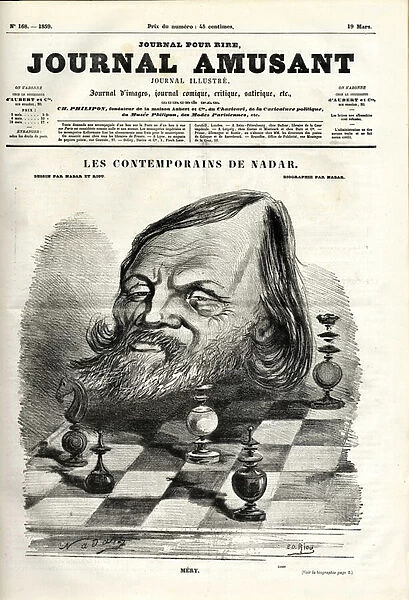 The Fun Journal, 1859_3_19 - Illustration by Nadar (1820-1910): Cesar Auguste Paulin Mery