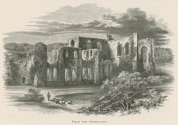 Furness Abbey, From the South-east (engraving)