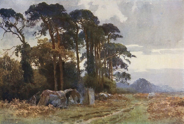 Gipsies at Coldharbour (colour litho)