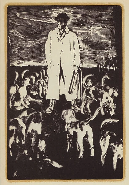 Illustration for Memoirs of a Fox-Hunting Man by Siegfried Sassoon (woodcut)