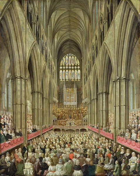 An Interior View of Westminster Abbey on the Commemoration of Handels Centenary