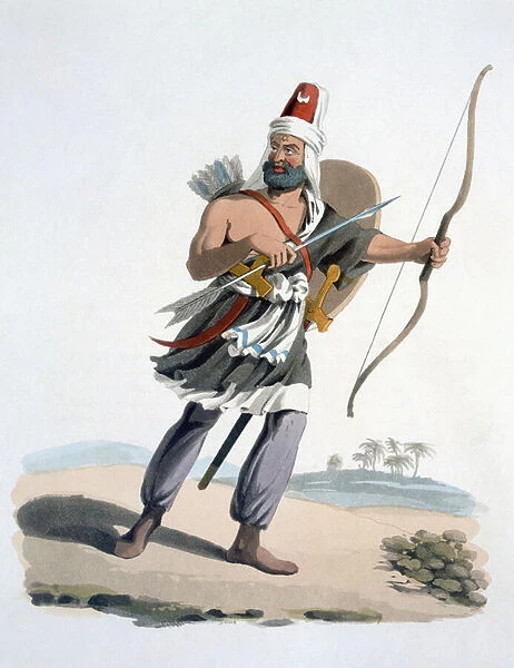 Janissary of Arabia, from The Military Costume of Turkey