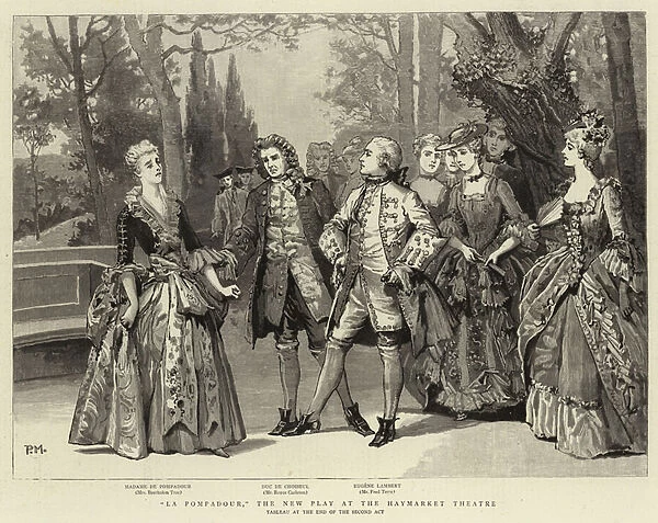 'La Pompadour', The New Play at the Haymarket Theatre (engraving)
