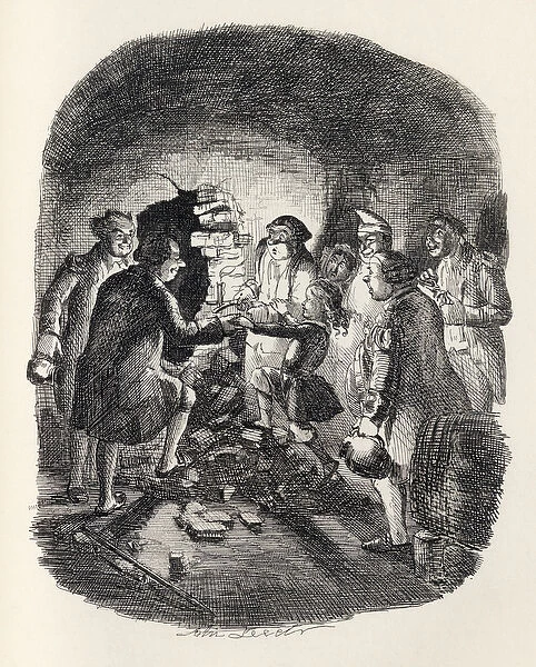 Little Jack Ingoldsby entering the cellar, from The Ingoldsby Legends by Thomas Ingoldsby