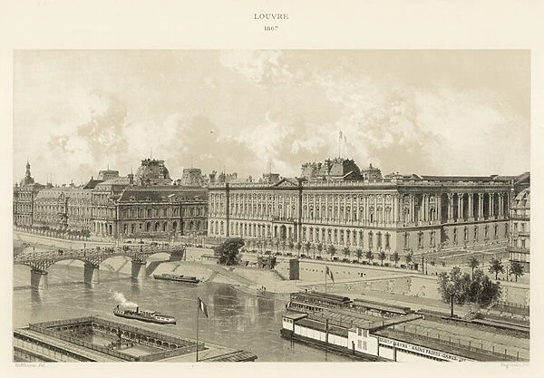 Louvre, 1867 (colour litho)