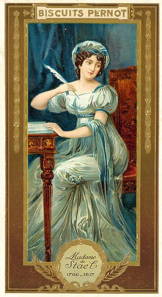 Madame de Stael, French writer (chromolitho)
