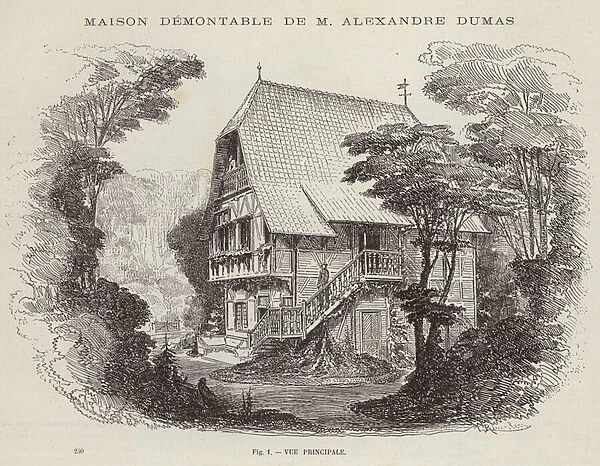 Maison Demontable de M Alexandre Dumas, Vue Principale (engraving)