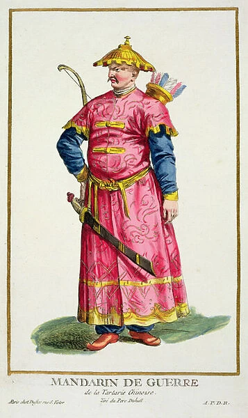 A Mandarin Warlord from Receuil des Estampes, Representant les Rangs et les Dignites
