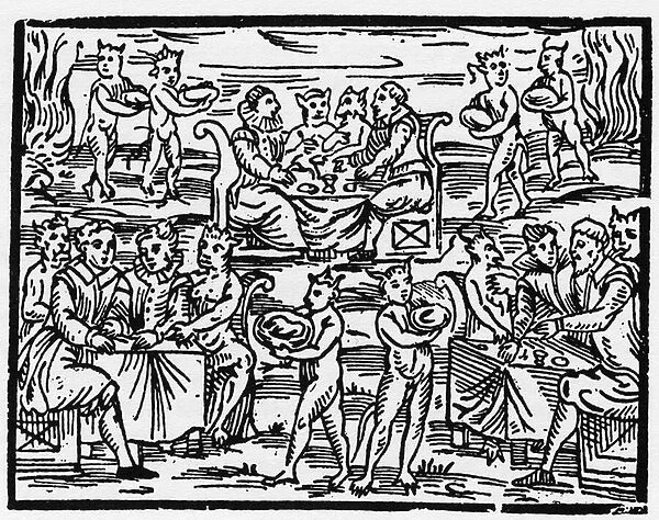 The meal of the witches on the Sabbath - 'Compendium Maleficarum'