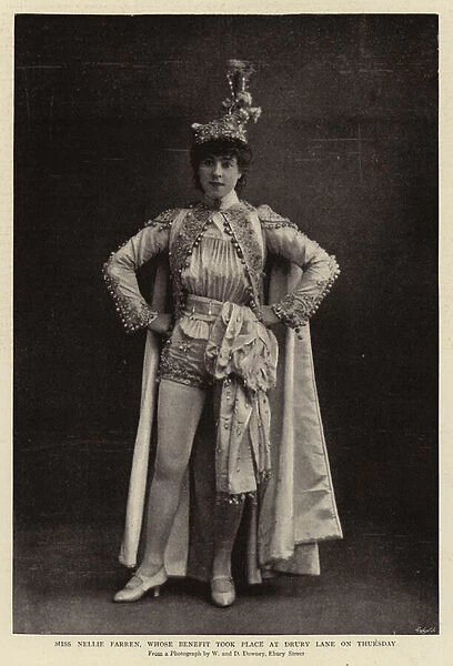 Miss Nellie Farren, whose Benefit took Place at Drury Lane on Thursday (b  /  w photo)