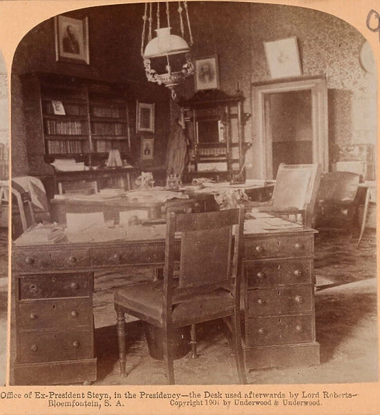 Office of Ex-President Steyn, Bloemfontein, South Africa, 1899 (b  /  w photo)