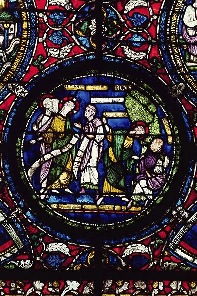 Parable of the Fig Tree, 12th Century (stained glass)