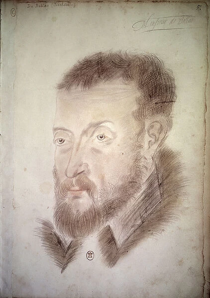 Portrait of the poet Joachim du Bellay (1522-1560) Anonymous drawing of the French School