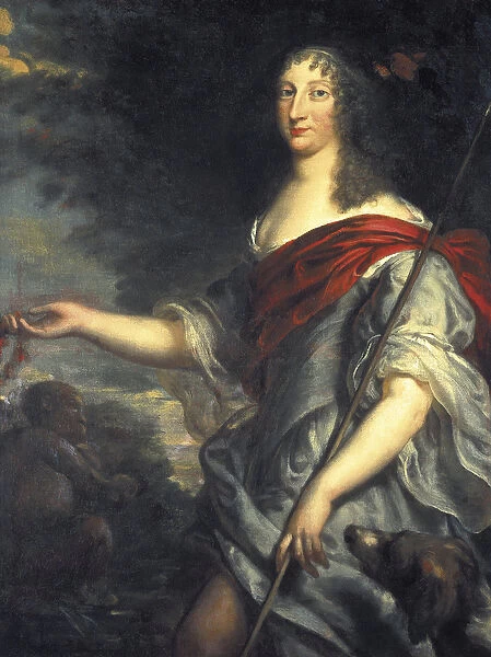 Portrait of Queen Christine of Sweden as Diana (1626-1689), 17th century (oil on canvas)