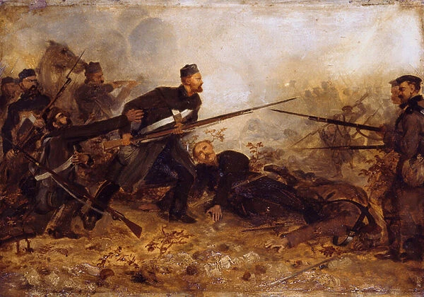 Private John McDermond (1832-68) at the battle of Inkerman on 5th November 1854, c