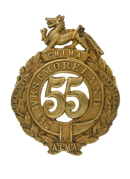 Other ranks glengarry badge, 55th (Westmorland) Regiment, 1874-1881 (glengarry badge)