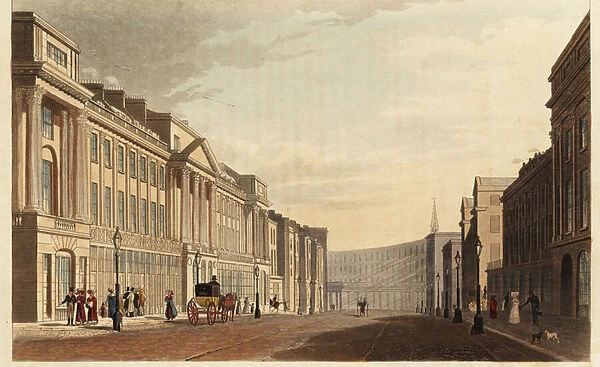 Regent Street, looking towards the Quadrant, London, 1822