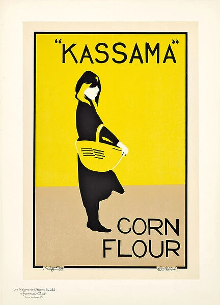 Reproduction of a poster advertising Kassama Corn Flour, 1895-1899 (colour lithograph)