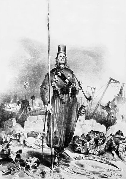 Russian Suppression of the Polish Revolution, 1830 (engraving)