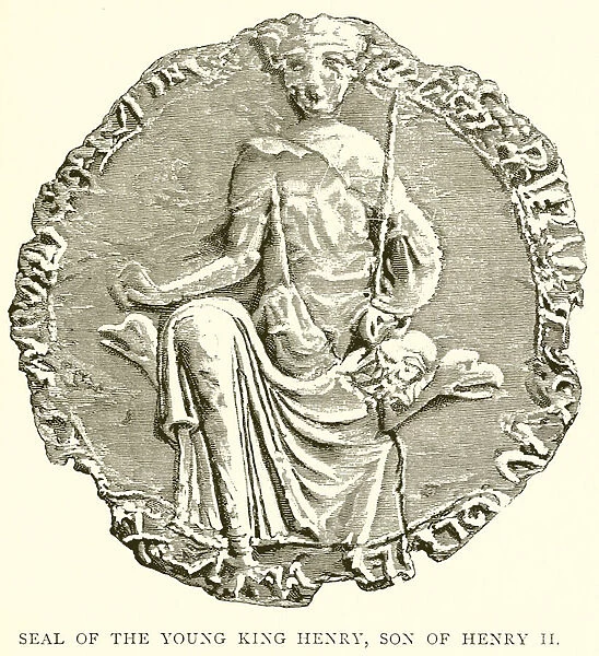 Seal of the Young King Henry, Son of Henry II (engraving)