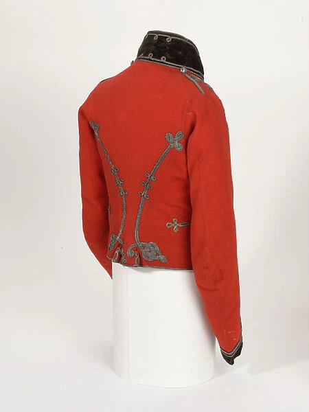 Short frogged officers jacket worn by Colonel Charles Herries, Light Horse Volunteers of London and Westminster, 1813 circa (fabric)