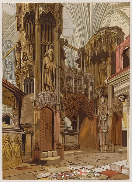 Shrine of Henry the Fifth (colour litho)